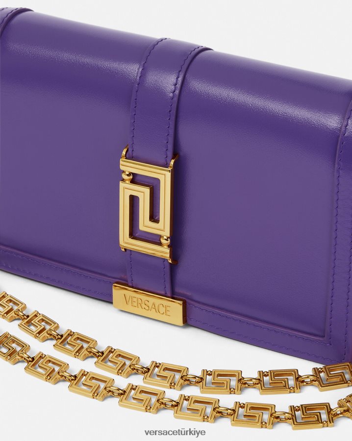 Versace greca tanrıçası mini çanta kadınlar menekşe çanta B0HHR8268