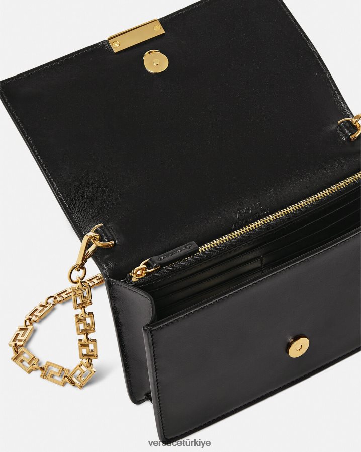 Versace greca tanrıçası mini çanta kadınlar siyah çanta B0HHR8256