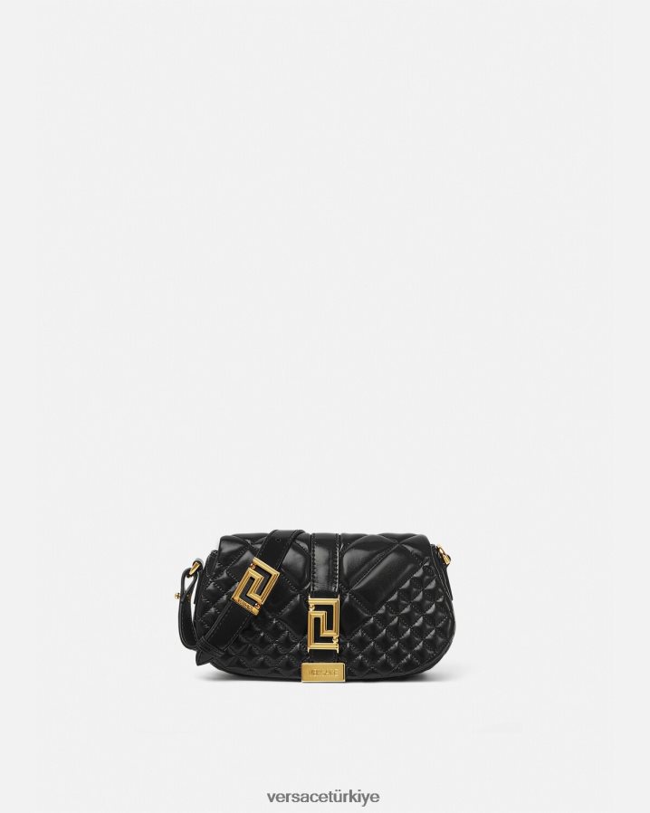 Versace greca tanrıçası mini omuz çantası kadınlar siyah çanta B0HHR8244