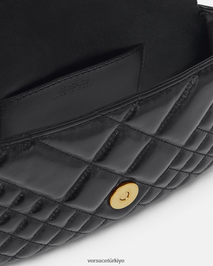 Versace greca tanrıçası mini omuz çantası kadınlar siyah çanta B0HHR8244