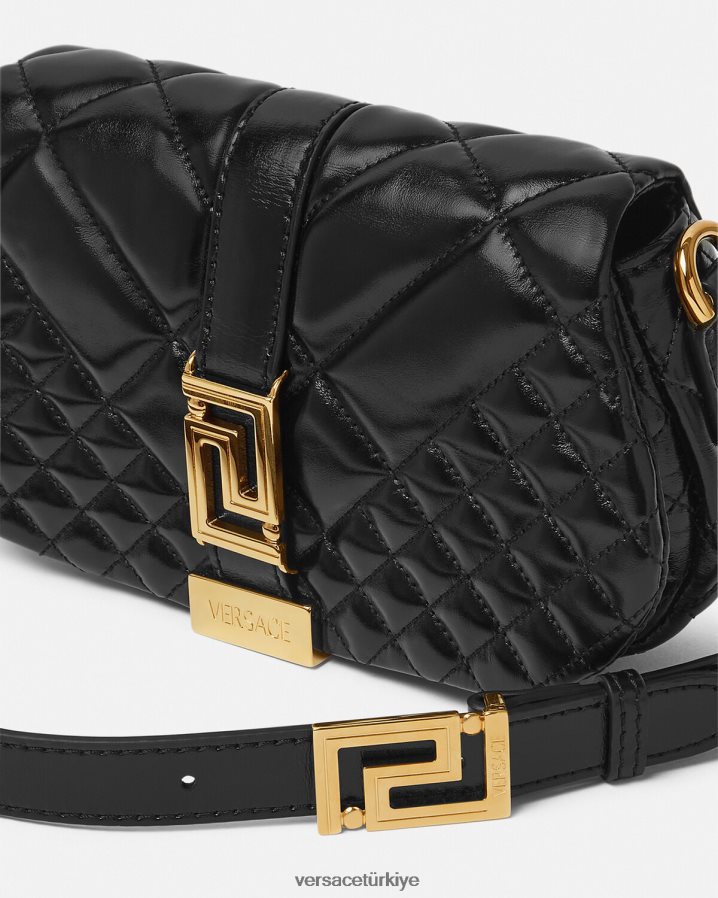 Versace greca tanrıçası mini omuz çantası kadınlar siyah çanta B0HHR8244