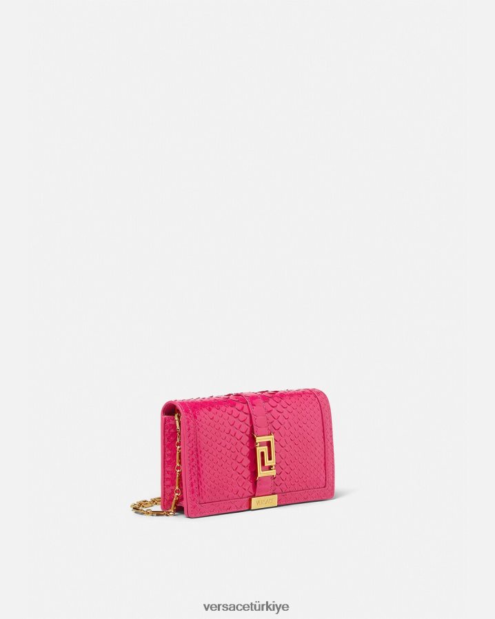 Versace greca tanrıçası python mini çanta kadınlar pembe çanta B0HHR8258