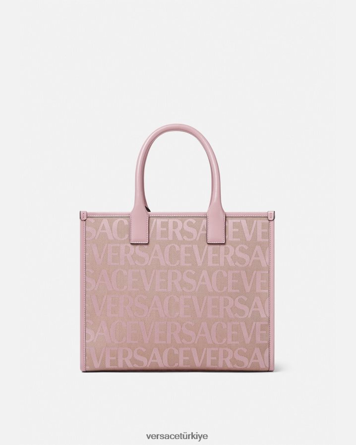 Versace allover küçük taşıma çantası kadınlar pembe ve baskı çanta B0HHR8317