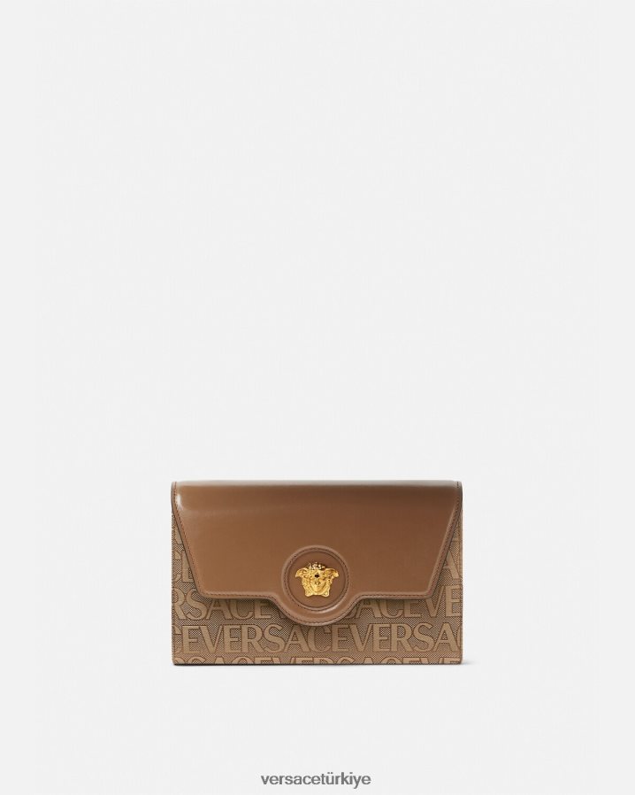 Versace allover la medusa çapraz askılı çanta kadınlar kahverengi çanta B0HHR8327