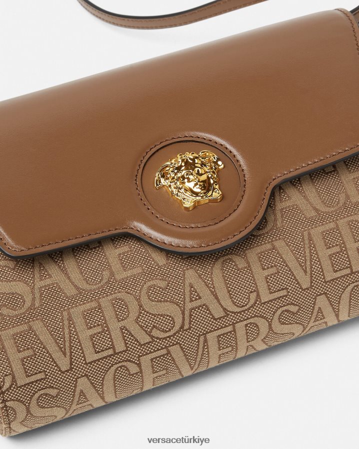 Versace allover la medusa çapraz askılı çanta kadınlar kahverengi çanta B0HHR8327