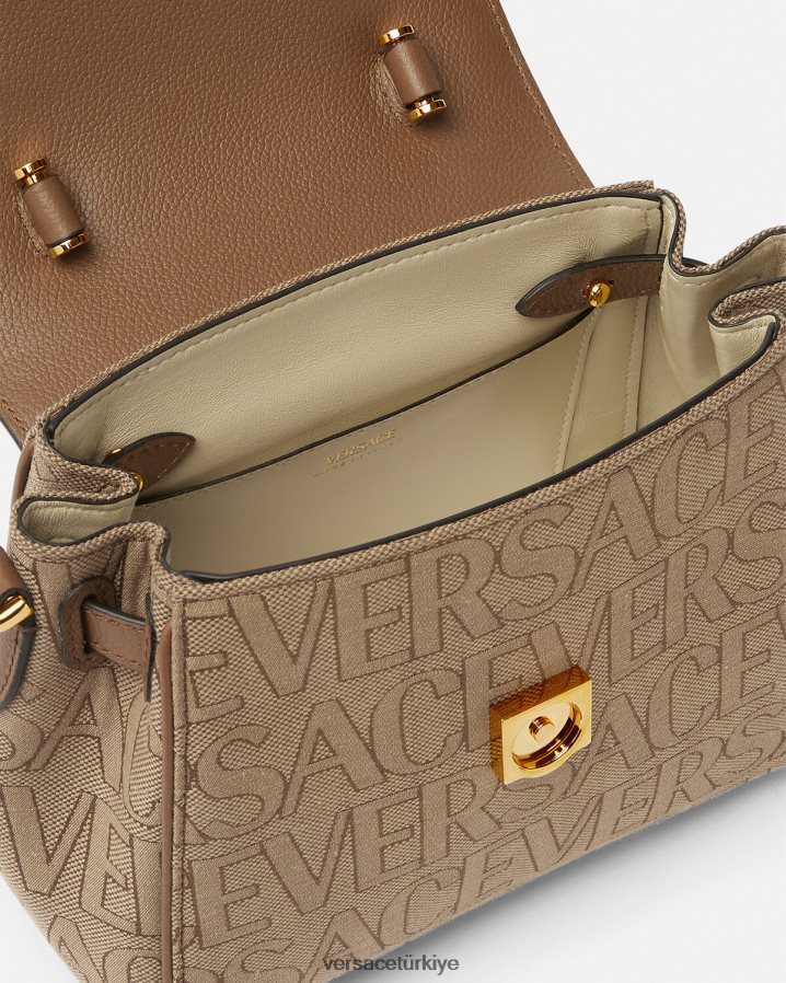 Versace allover la medusa küçük çanta kadınlar kahverengi çanta B0HHR8325