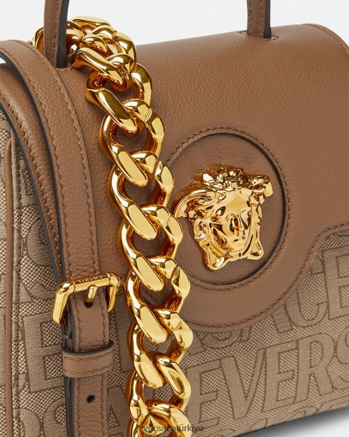 Versace allover la medusa küçük çanta kadınlar kahverengi çanta B0HHR8325