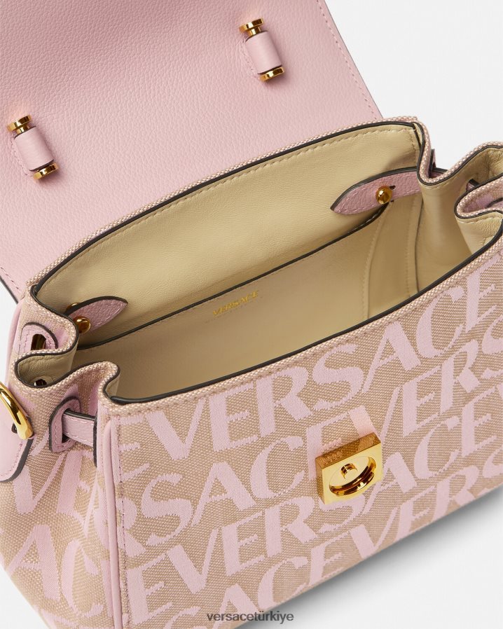 Versace allover la medusa küçük çanta kadınlar pembe ve baskı çanta B0HHR8326