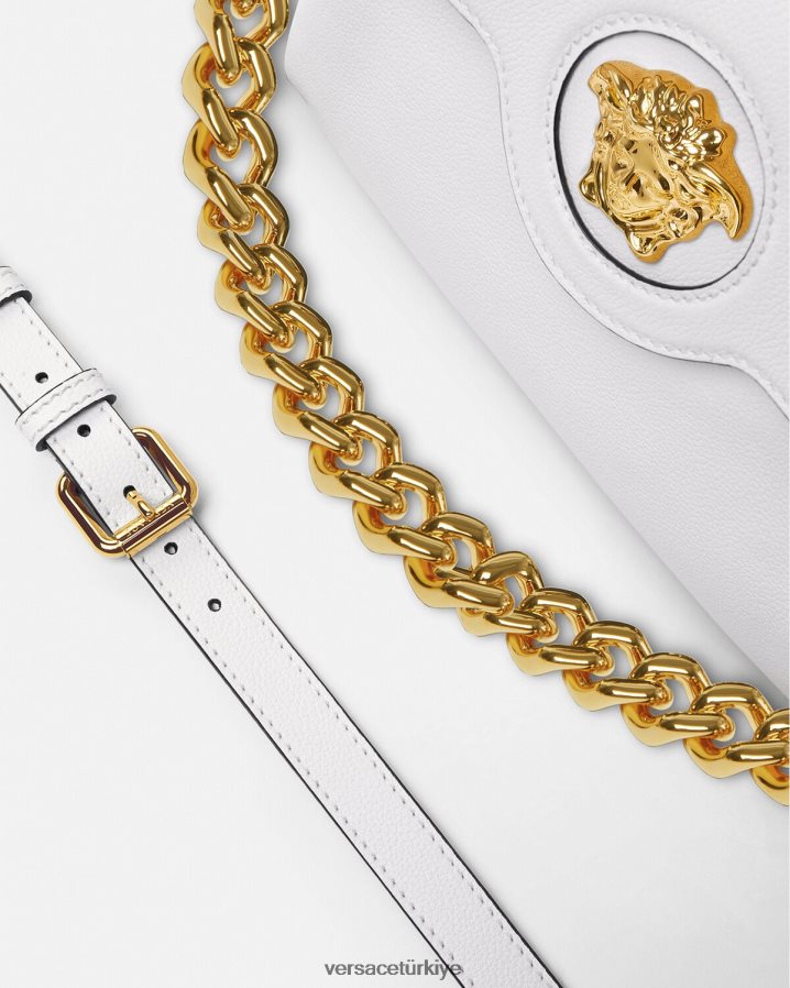Versace la medusa çanta kadınlar beyaz çanta B0HHR8343