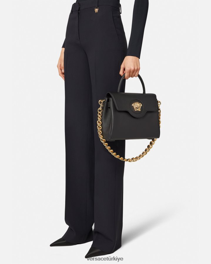 Versace la medusa çanta kadınlar siyah çanta B0HHR8342
