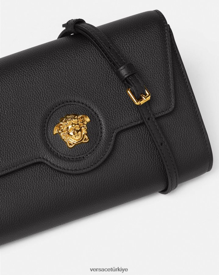 Versace la medusa çapraz askılı çanta kadınlar siyah çanta B0HHR8344