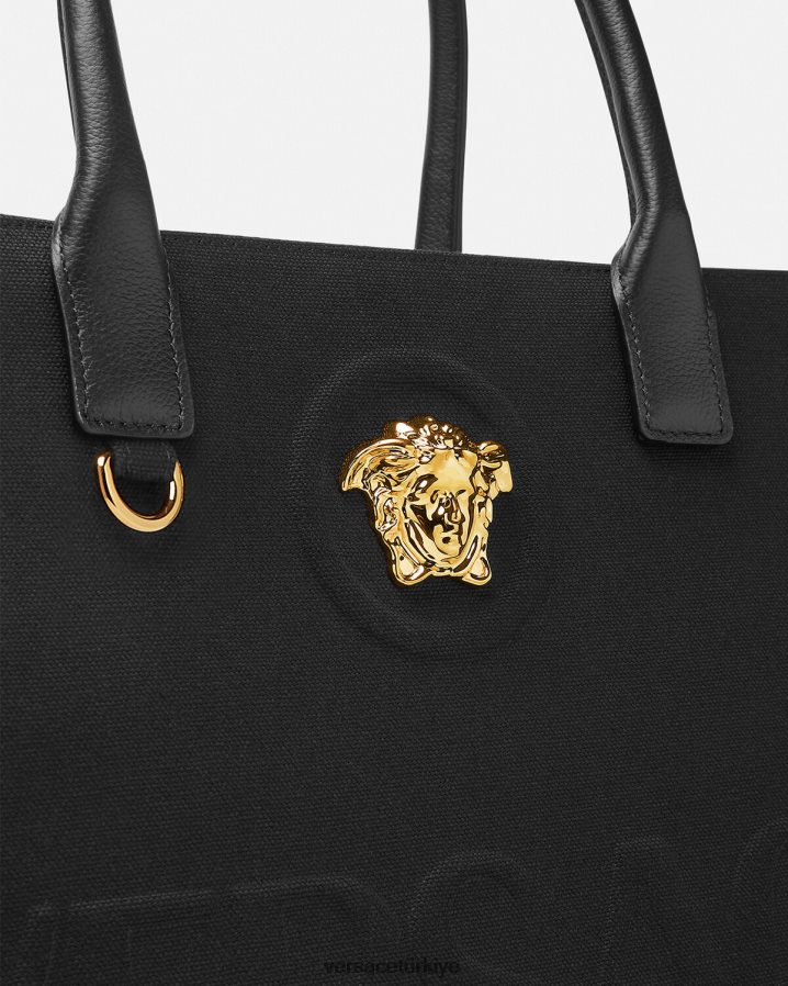 Versace la medusa büyük taşıma çantası kadınlar siyah çanta B0HHR8341