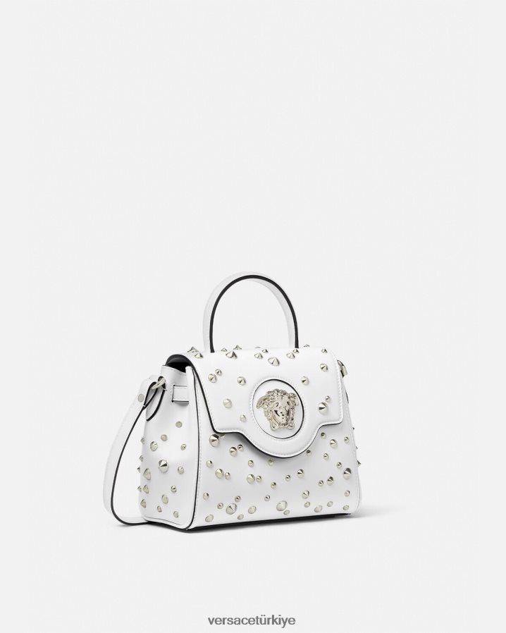 Versace la medusa çivili küçük çanta kadınlar beyaz çanta B0HHR8351