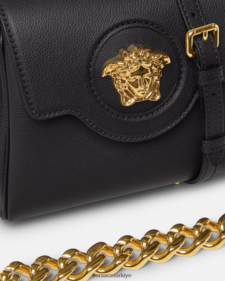 Versace la medusa küçük çanta kadınlar siyah çanta B0HHR8334