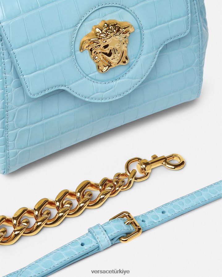 Versace la medusa küçük çanta kadınlar turkuaz çanta B0HHR8336