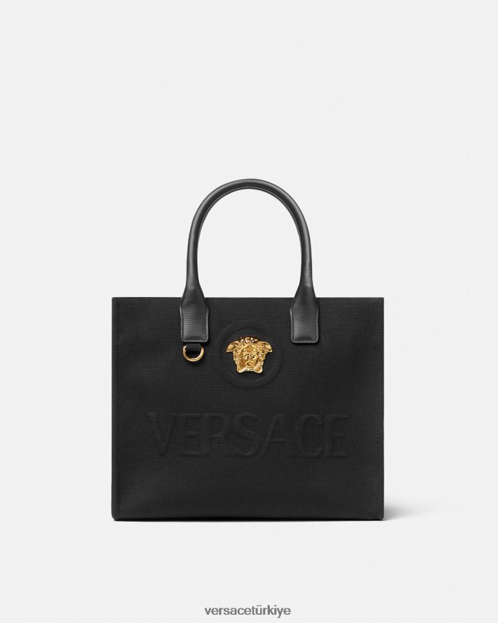 Versace la medusa küçük taşıma çantası kadınlar siyah çanta B0HHR8331