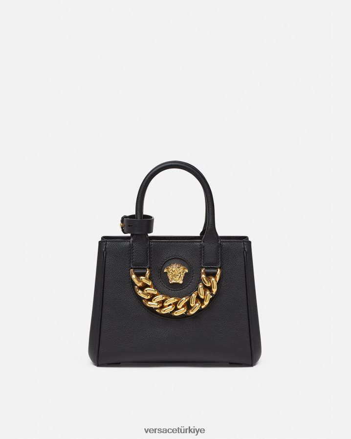 Versace la medusa küçük taşıma çantası kadınlar siyah çanta B0HHR8362