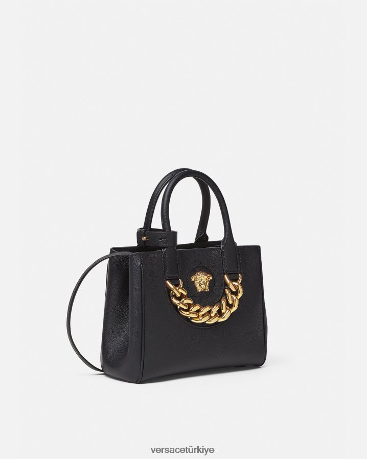 Versace la medusa küçük taşıma çantası kadınlar siyah çanta B0HHR8362