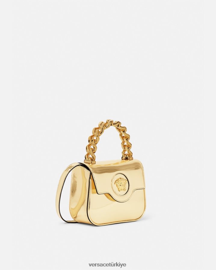 Versace la medusa mini çanta kadınlar altın çanta B0HHR8310