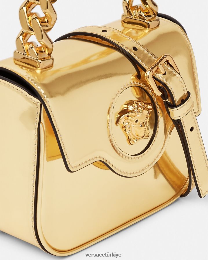 Versace la medusa mini çanta kadınlar altın çanta B0HHR8310