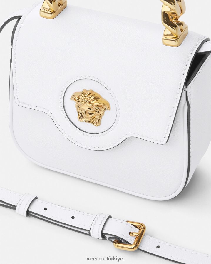 Versace la medusa mini çanta kadınlar beyaz çanta B0HHR8312