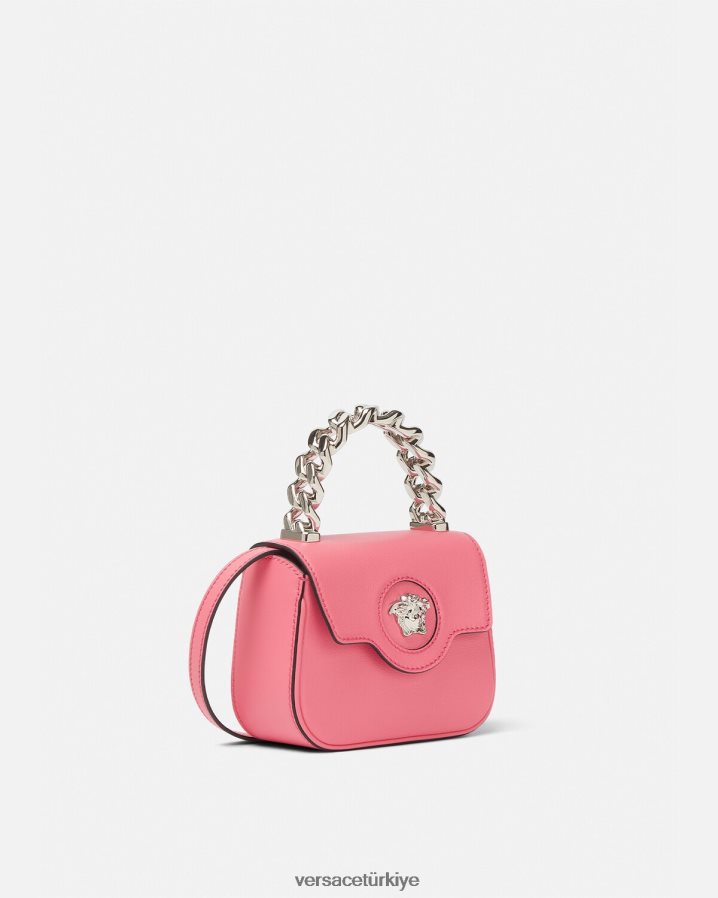 Versace la medusa mini çanta kadınlar pembe çanta B0HHR8307