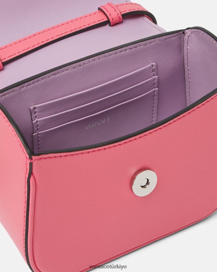 Versace la medusa mini çanta kadınlar pembe çanta B0HHR8307