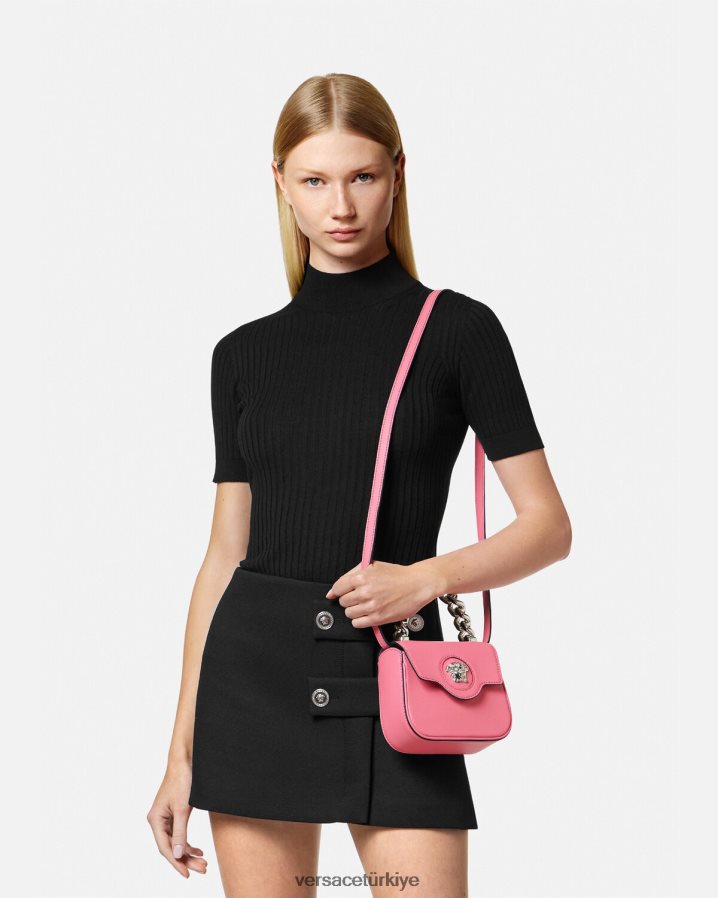 Versace la medusa mini çanta kadınlar pembe çanta B0HHR8307