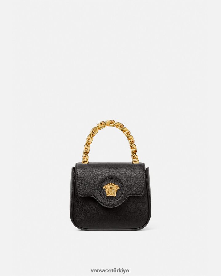 Versace la medusa mini çanta kadınlar siyah çanta B0HHR8309