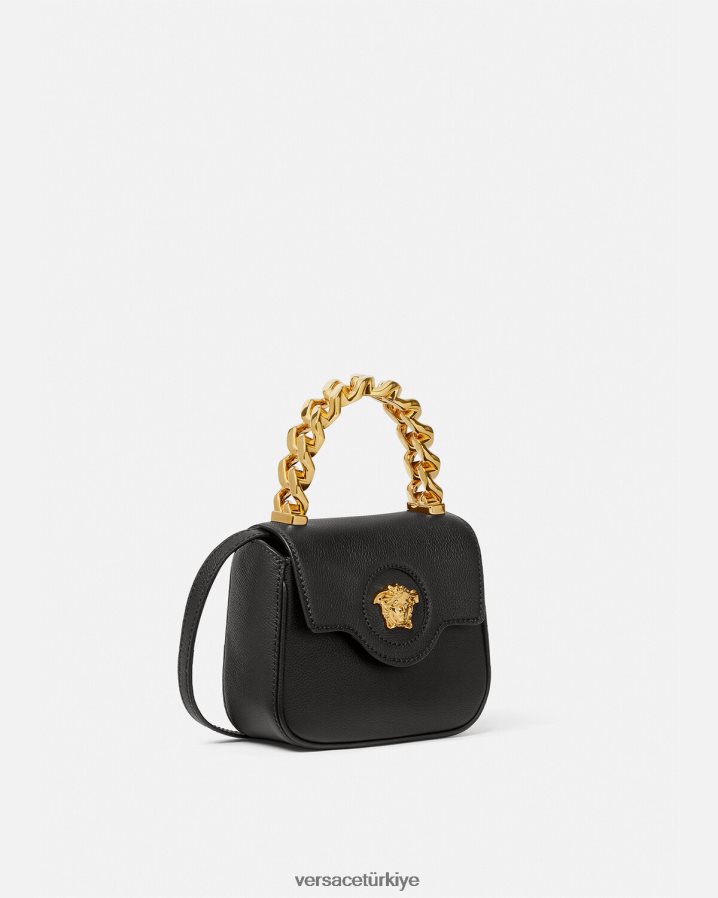 Versace la medusa mini çanta kadınlar siyah çanta B0HHR8309