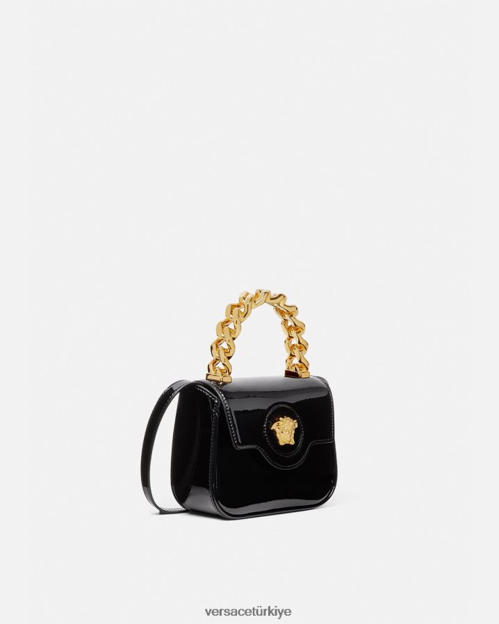 Versace la medusa mini çanta kadınlar siyah çanta B0HHR8311