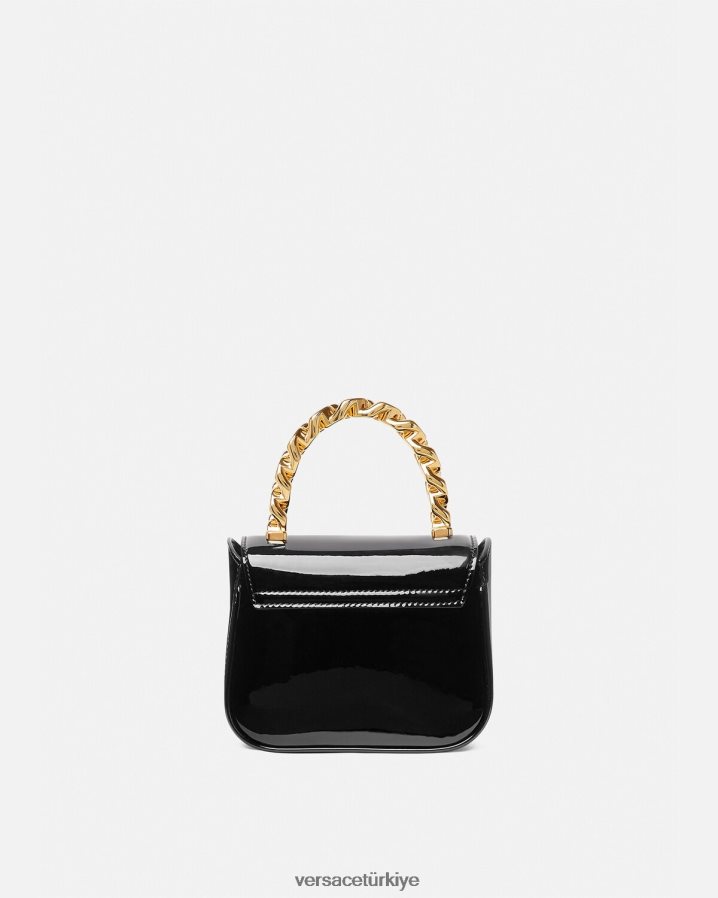 Versace la medusa mini çanta kadınlar siyah çanta B0HHR8311
