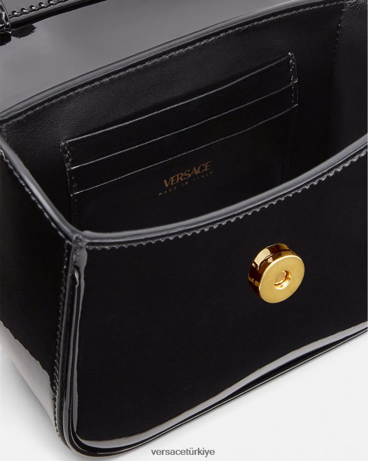 Versace la medusa mini çanta kadınlar siyah çanta B0HHR8311