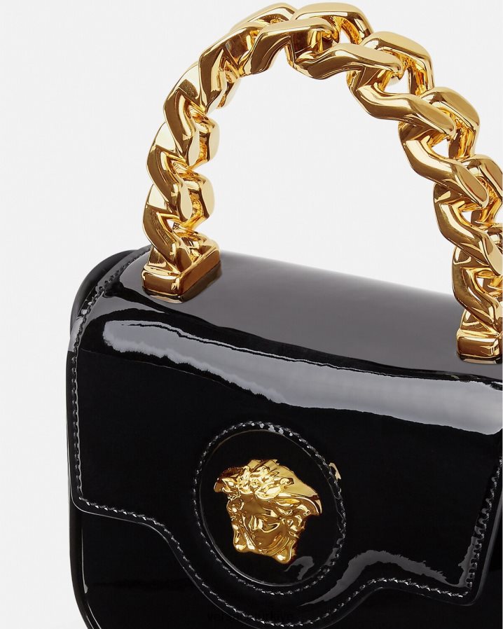 Versace la medusa mini çanta kadınlar siyah çanta B0HHR8311