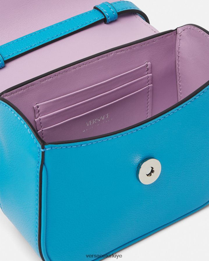 Versace la medusa mini çanta kadınlar turkuaz çanta B0HHR8308