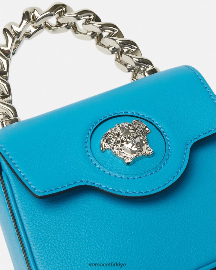 Versace la medusa mini çanta kadınlar turkuaz çanta B0HHR8308