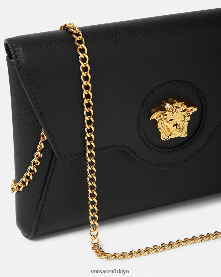 Versace la medusa zarf debriyajı kadınlar siyah çanta B0HHR8348