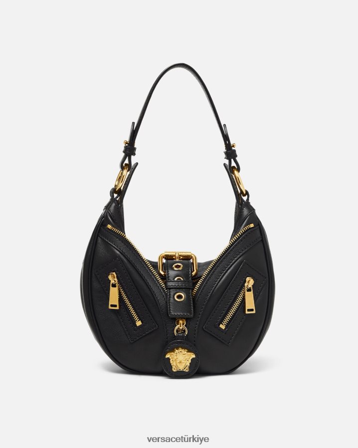 Versace küçük serseri çantayı tekrarla kadınlar siyah çanta B0HHR8274