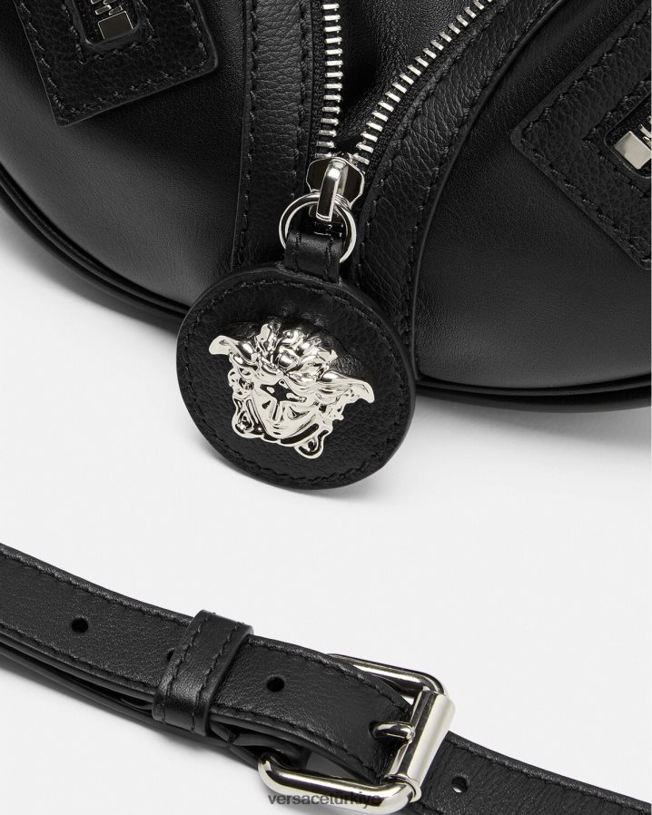 Versace küçük serseri çantayı tekrarla kadınlar siyah çanta B0HHR8282