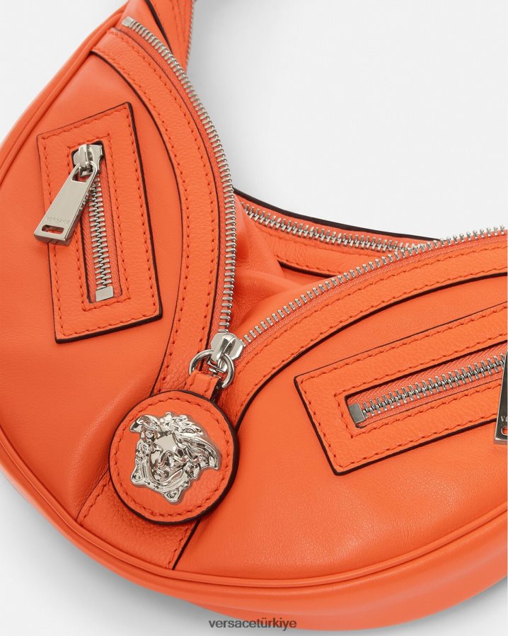 Versace küçük serseri çantayı tekrarla kadınlar turuncu çanta B0HHR8295