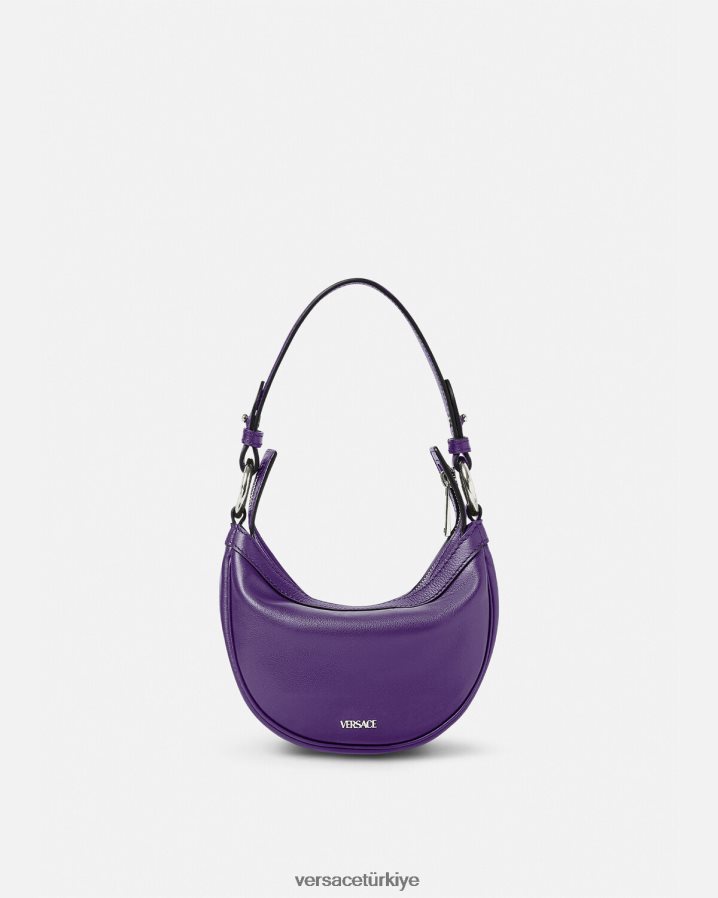 Versace mini hobo çantayı tekrarla kadınlar menekşe çanta B0HHR8296