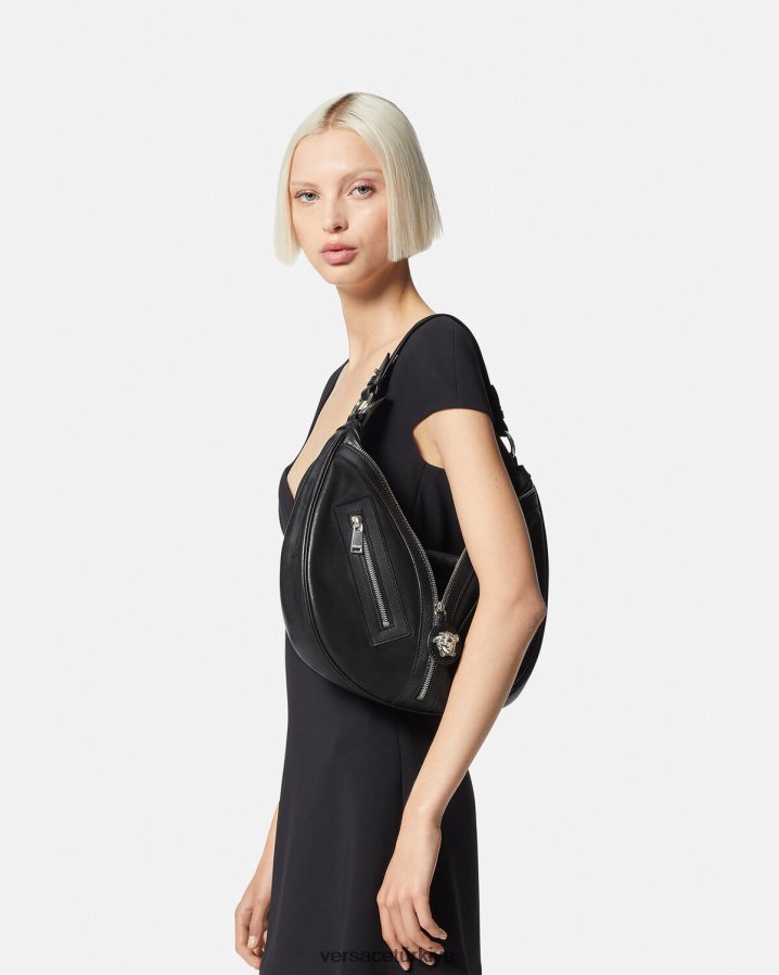 Versace serseri çantayı tekrarla kadınlar siyah çanta B0HHR8285