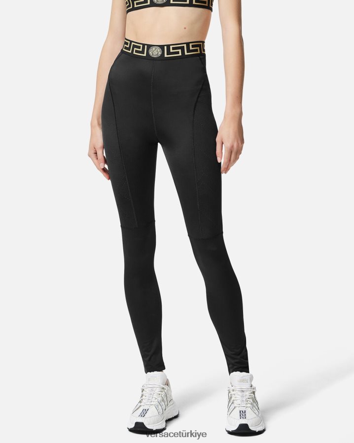 Versace Greca tayt kadınlar siyah Giyim B0HHR8235