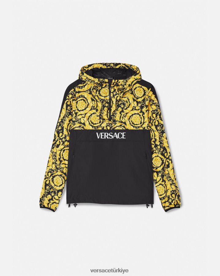 Versace barocco rüzgarlık ceket kadınlar siyah Giyim B0HHR8239