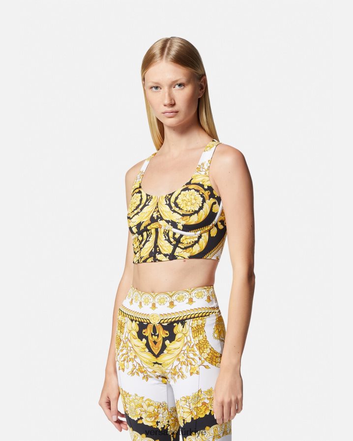 Versace barocco spor salonu sporcu sutyeni kadınlar Yazdır Giyim B0HHR8229