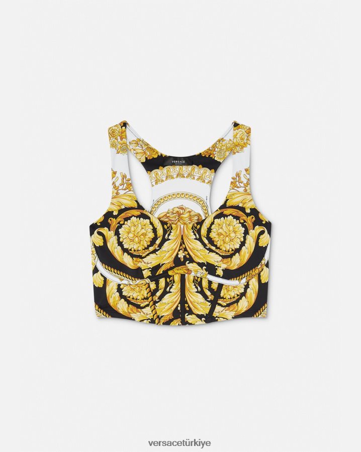Versace barocco spor salonu sporcu sutyeni kadınlar Yazdır Giyim B0HHR8229