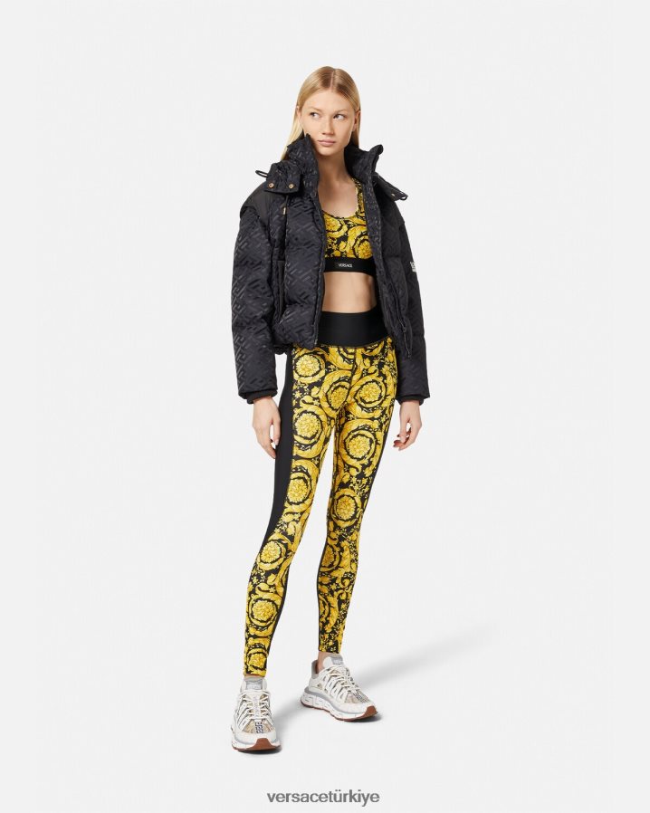 Versace barok spor sutyeni kadınlar siyah Giyim B0HHR8240