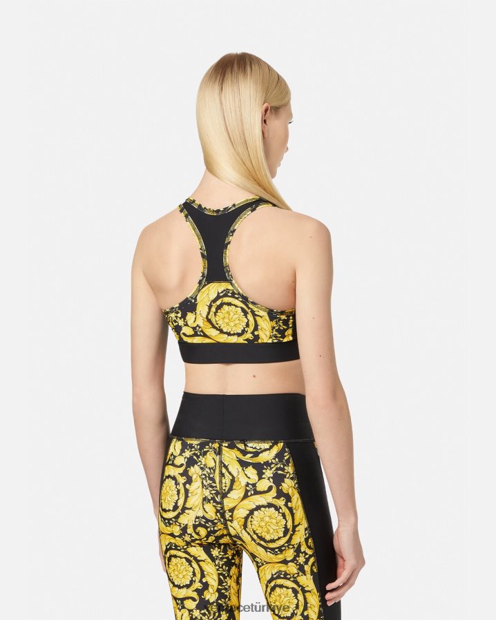 Versace barok spor sutyeni kadınlar siyah Giyim B0HHR8240