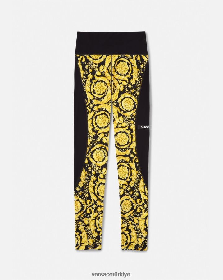 Versace barok tayt kadınlar siyah Giyim B0HHR8241