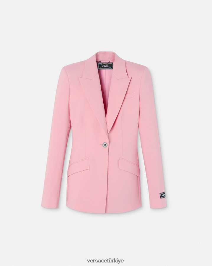 Versace medusa tek sıra düğmeli blazer kadınlar tek renk Giyim B0HHR8108